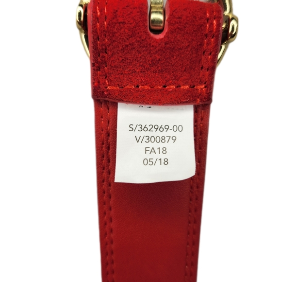 Banana Repulbic Belt Red Suede O-ring Buckle Synthetic Leather Unused - Picture 5 of 5